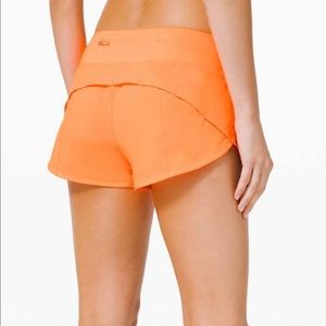 Brand New Highlight Orange Lululemon Speed Up Short